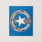 パズルと北マリアナ諸島国旗 ジグソーパズル (縦)