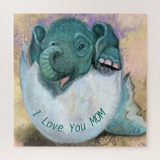 パズルと象の卵 – I Love You MOM ジグソーパズル (縦)