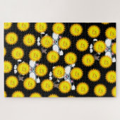 パズルに挑むサンブラック・キャットの背後 ジグソーパズル (横)