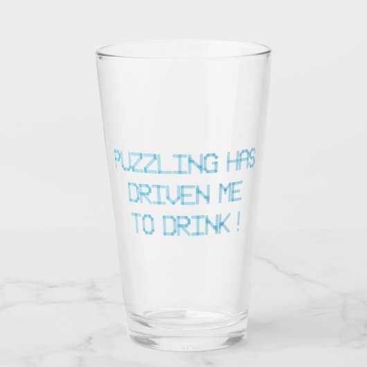 パズルのせいで酒が飲めなくなった タンブラーグラス (正面)