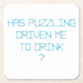 パズルのせいで飲み水が流されたのか? スクエアペーパーコースター