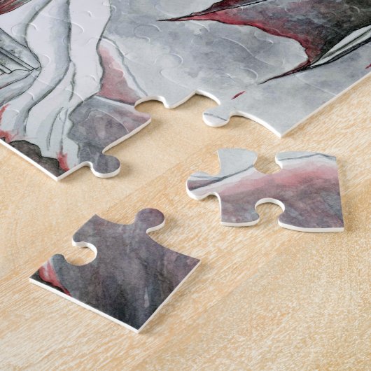 パズルのゲームのファンタジーのゴシック様式落ちたな天使 ジグソーパズル (側面)