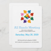 パズルのチーム招待状 招待状 (正面/裏面)