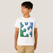 パズルのデザインの子供のワイシャツ Tシャツ (正面フル)