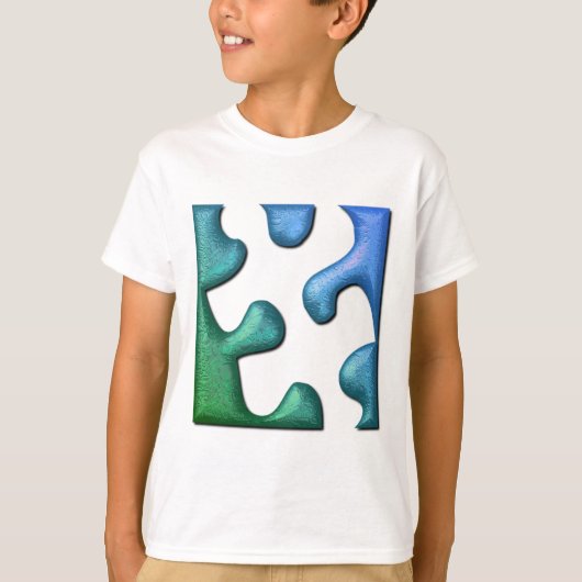 パズルのデザインの子供のワイシャツ Tシャツ (正面)