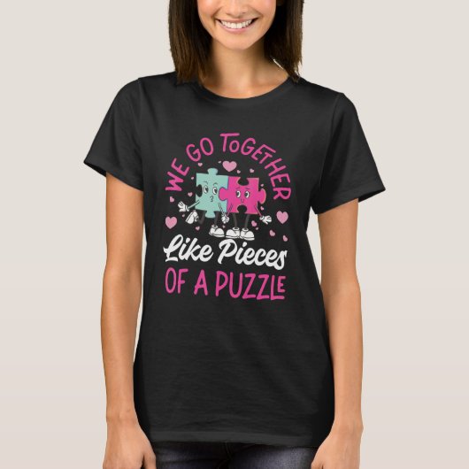 パズルのピースのようにぴったりな私たち 1 Tシャツ (正面)