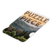 "パズルのピース" 自然  山と森   マグネット (左側)