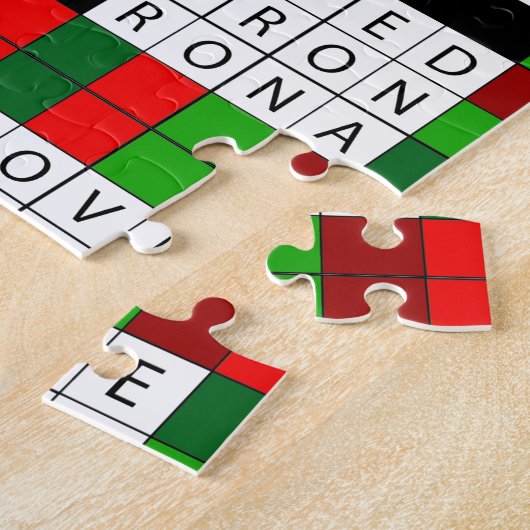 パズルの恋人のクロスワード・パズルのギフト用の箱! ジグソーパズル (側面)