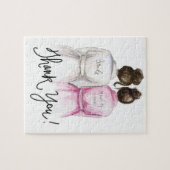 パズルの暗いBrのパンの花嫁DkのBrのパンMOHありがとう ジグソーパズル (横)