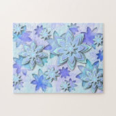 パズルの曼荼羅の抽象芸術のはすの花 ジグソーパズル (横)