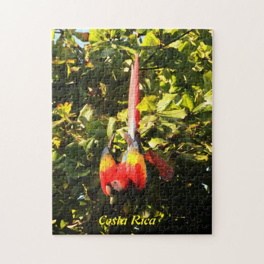 パズルの深紅のコンゴウインコ ジグソーパズル (縦)