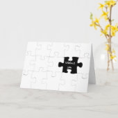 パズルの部分カードを恋しく思います カード (黄色い花)