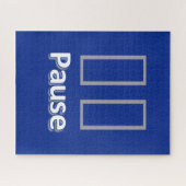 パズルの青い一時停止 ジグソーパズル (横)