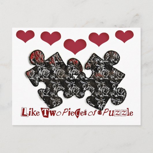 パズルの２つのピースのように ポストカード (正面)