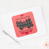 パズルの2つのピースのように スクエアシール (封筒)