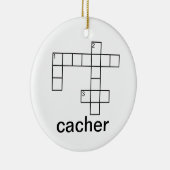 パズルのCacher Geocachingのカスタム セラミックオーナメント (右)