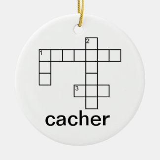 パズルのCacher Geocachingのカスタム セラミックオーナメント
