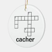 パズルのCacher Geocachingのカスタム セラミックオーナメント (左)