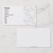 パズルは白いアールデコを継ぎ合わせます 名刺 (正面/裏面)