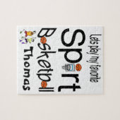 パズルは遊スポーツお気に入りのバスケットボール ジグソーパズル (横)