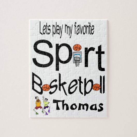 パズルは遊スポーツお気に入りのバスケットボール ジグソーパズル (縦)