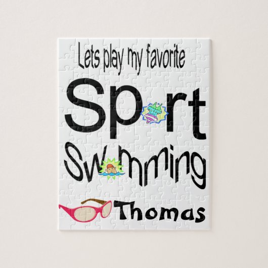 パズルは遊私たちお気に入りのの泳ぎ ジグソーパズル (縦)