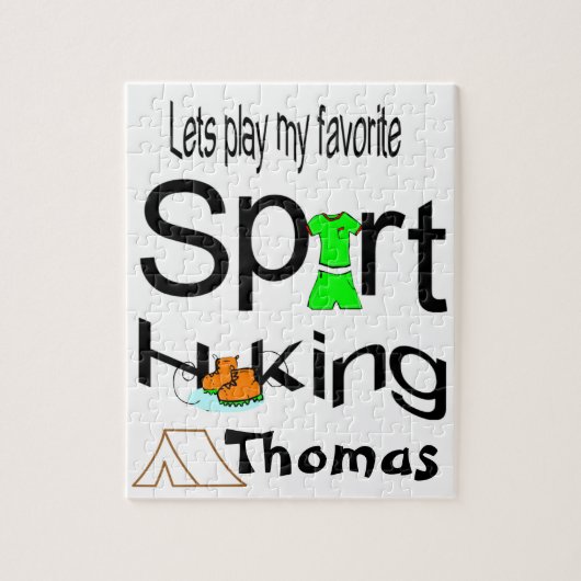 パズルは遊私たちのスポーツお気に入りのハイキング ジグソーパズル (縦)