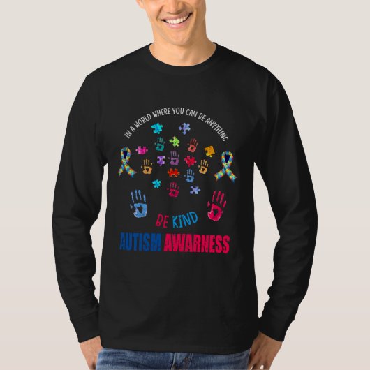 パズルひまわり優しい自閉症意識 Tシャツ (正面)
