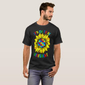 パズルひまわり優しい自閉症意識 Tシャツ (正面フル)