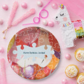 パズルよくはしゃぐバルーンバースデーパーティー紙プレート ペーパープレート (パーティー)