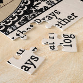 パズルを一緒に祈る家族 ジグソーパズル (側面)