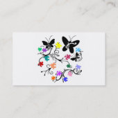 パズルを持つ蝶は名刺を継ぎ合わせます 名刺 (裏面)