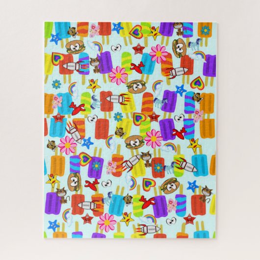 パズルアイスクリームハンバーガースターズ ジグソーパズル (縦)