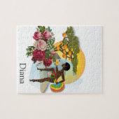 パズルアフリカンウィメンオレンジツリーフローラ ジグソーパズル (横)