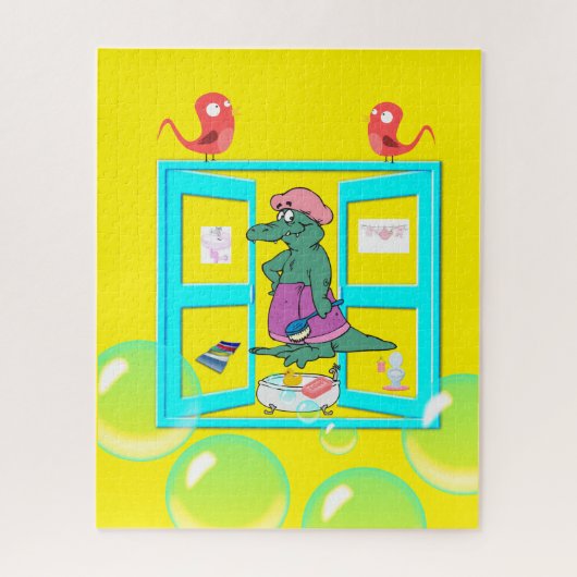 パズルアリゲーターバブルバスバブル ジグソーパズル (縦)