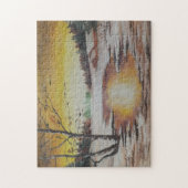 パズルアン絵画ヘイズの冬の風景 ジグソーパズル (縦)