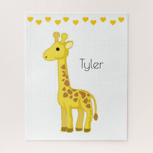 パズルイエローキリン黄ハート ジグソーパズル (縦)