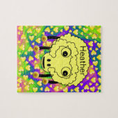 パズルイエローシープイエローハートフローラ ジグソーパズル (横)