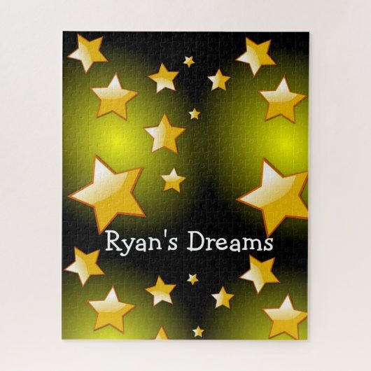 パズルイエロースターズブラック ジグソーパズル (縦)