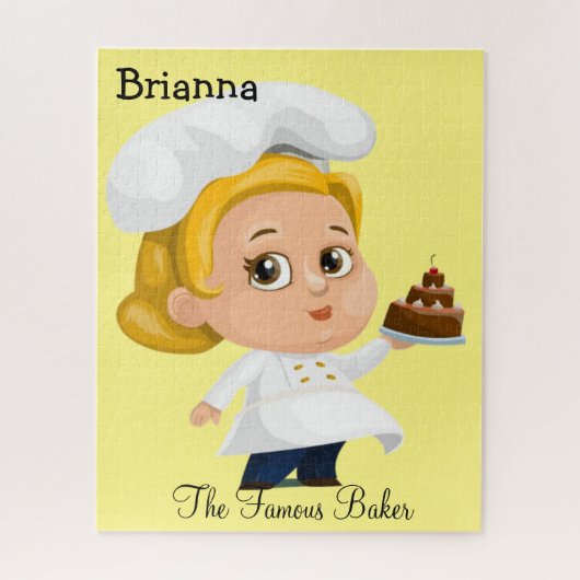 パズルイエローベイカーベーカリーカップケーキ ジグソーパズル (縦)