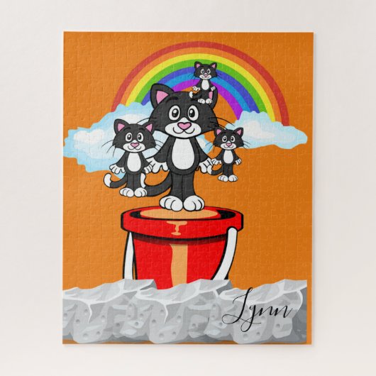 パズルオレンジキャッツレインボー ジグソーパズル (縦)