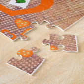 パズルオレンジハートパターン ジグソーパズル (側面)