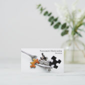 パズルオンFork Tines QRコード正常性プロフェッショナル 名刺 (スタンド正面)