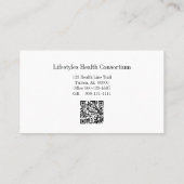 パズルオンFork Tines QRコード正常性プロフェッショナル 名刺 (裏面)