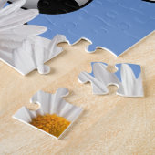 パズルカウホワイトデイジーフローラ ジグソーパズル (側面)