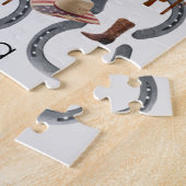 パズルカウボーイサドル馬蹄帽 ジグソーパズル (側面)