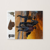 パズルカウボーイズホースサドル ジグソーパズル (横)