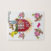 パズルカウー農家ファームハウスイエローチック ジグソーパズル (横)