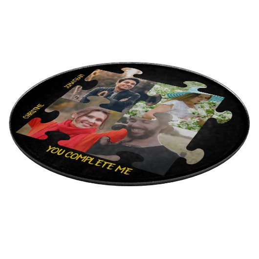 パズルカスタムピース写真あなたは私のカップルを完成 カッティングボード (角)