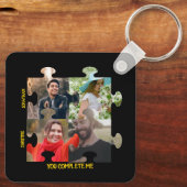 パズルカスタムピース写真あなたは私のカップルを完成 キーホルダー (裏面)